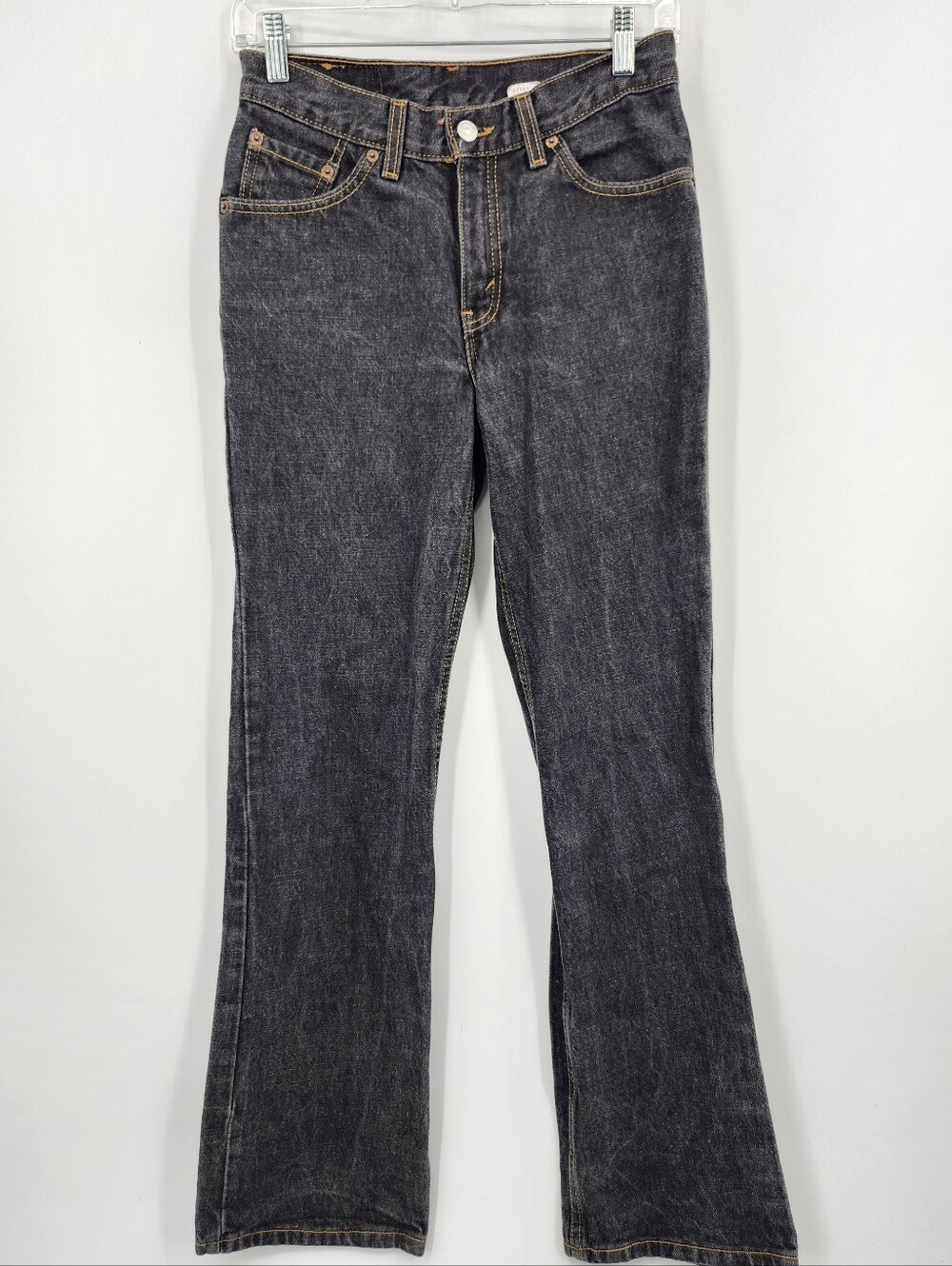 Levis 517 Jeans Womens Medium Black Reg. Fit Bootcut Denim Charcoal Wash Sz25 M